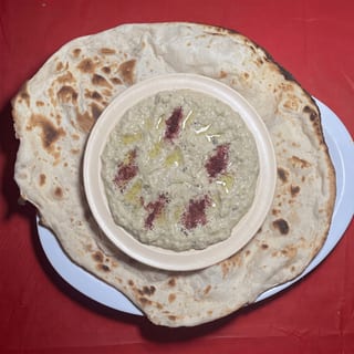 Baba Ghanoush with Clay Oven Bread